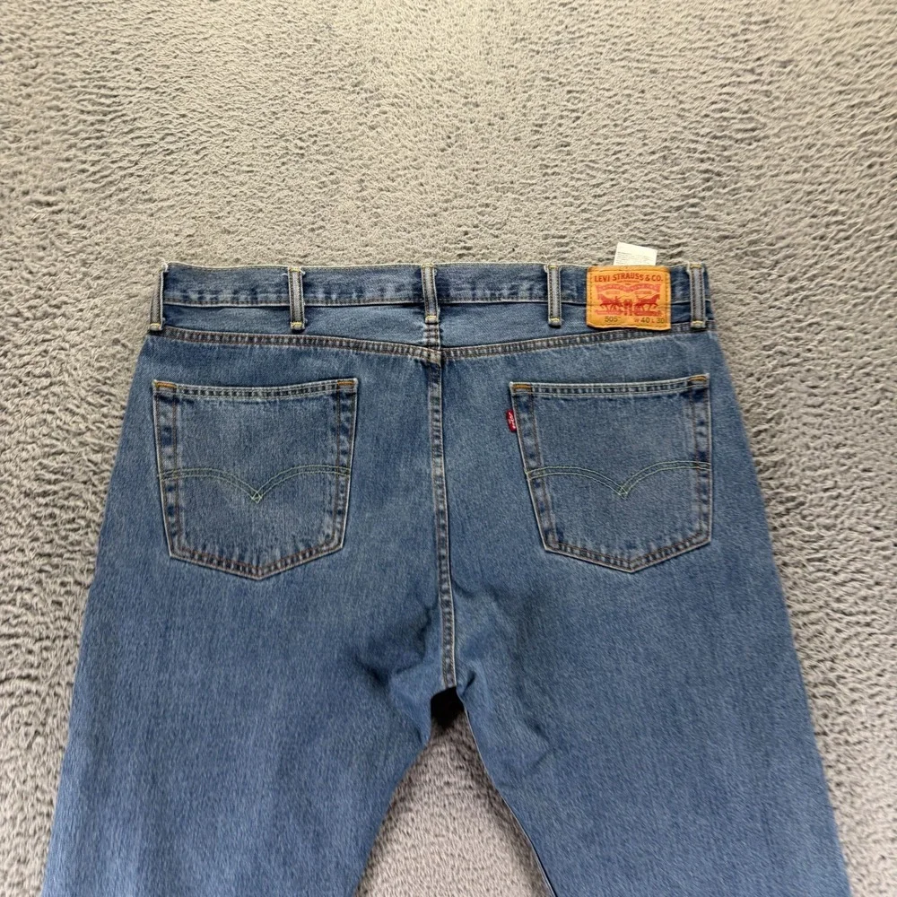 Levi's 505 Jeans Men 40x30 Blue Cotton Denim Straight Travel Workwear Streetwear